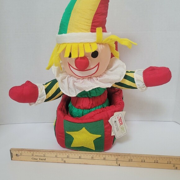 Jack in the Box Nylon Christmas Plush 15" International Silver 1992 Vintage - Picture 8 of 12